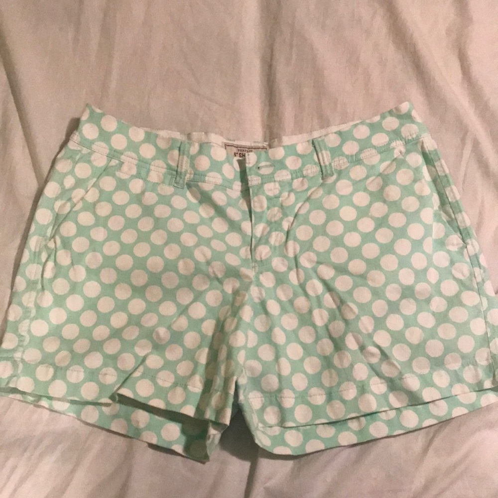 Mint Polka Dot Shorts